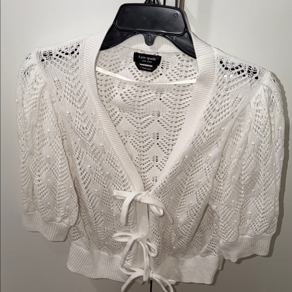 Kate Spade Cream Lace Cardigan